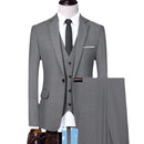 New Men's Wedding Set 3-piece Business Formal Set Customized Black Set