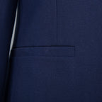 Men's Slim Fitting Business Casual Work Clothes Groom's Wedding Dress Navy Blue Set 3-piece Party Tuxedo