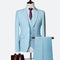 Men's Wedding Set Fashion Men's Slim Fit Solid Color Business Office Set