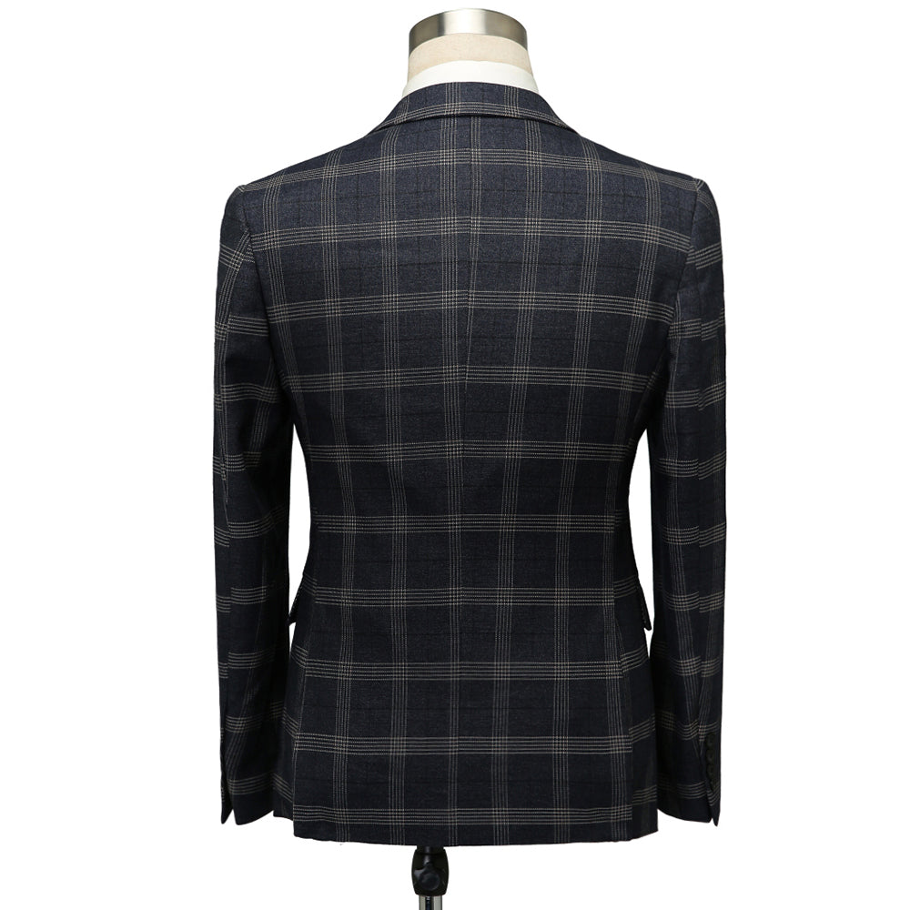 Suit Plaid Customized Slim Fit Single Button Three Piece Set for Men's Formal Suit Business Casual Men's Clothing