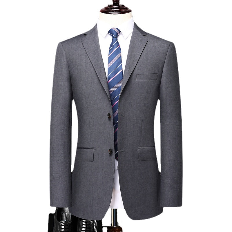 Men's Simple Business Elegant Fashion Button Gentleman Set Slim Fit Two Piece Set