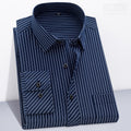 Men's Work Clothes Shirts Customized Business Office Long Sleeved Shirts Casual Stripes