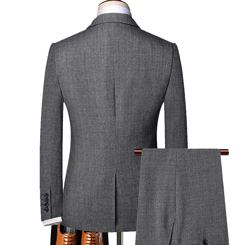 Men's Set Spring and Autumn Business Formal Casual Three Piece Set Slim Fit Party Prom Fashion Groom Banquet Suit
