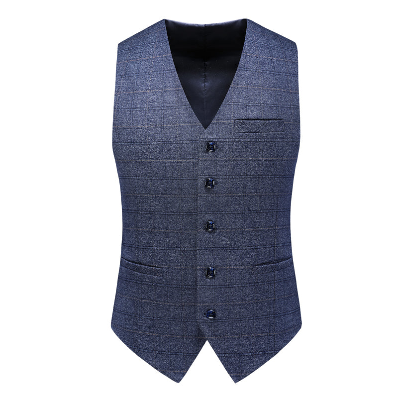 Men's Business Leisure Advanced Simple Wedding Dating Gentleman Set Three Piece Set