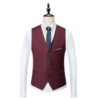 Men's Set Advanced Customized Business Set Three Piece Slim Fit Large Set
