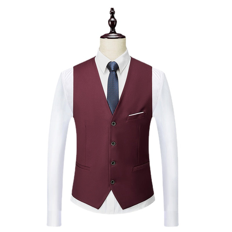 Men's Set Advanced Customized Business Set Three Piece Slim Fit Large Set