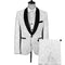 Fashionable New Men's Casual Business Slim Fitting Dark Patterned Embossed Suit 3-piece Set