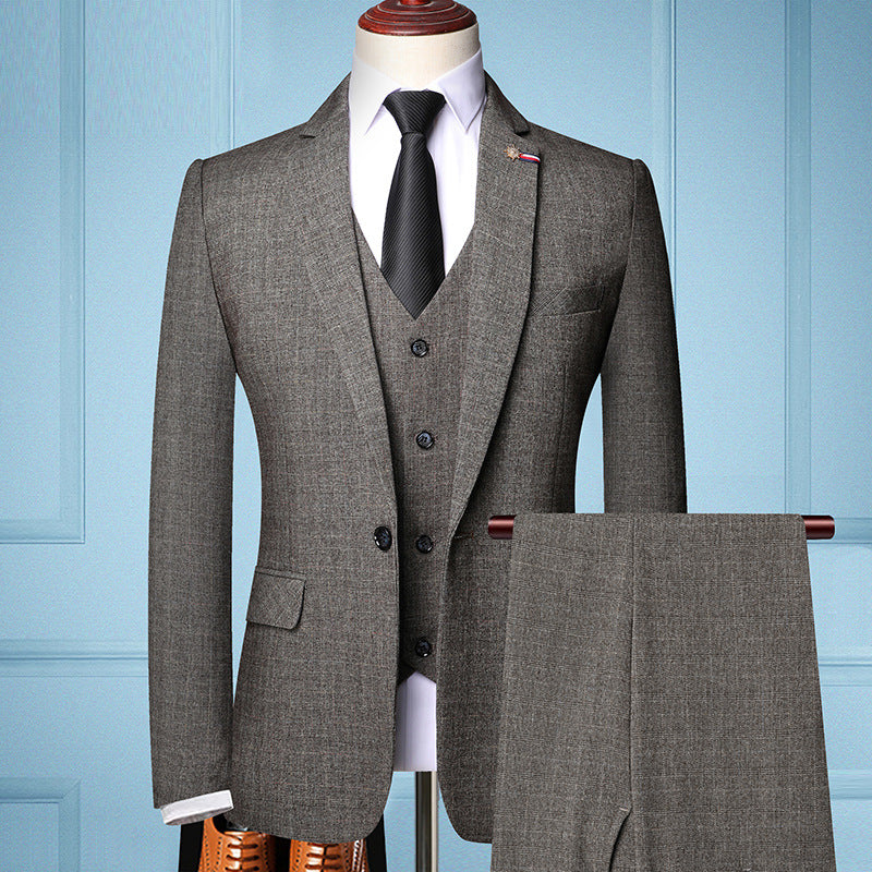 New Design Set Men's English Fit Solid Wedding Party Men's Set
