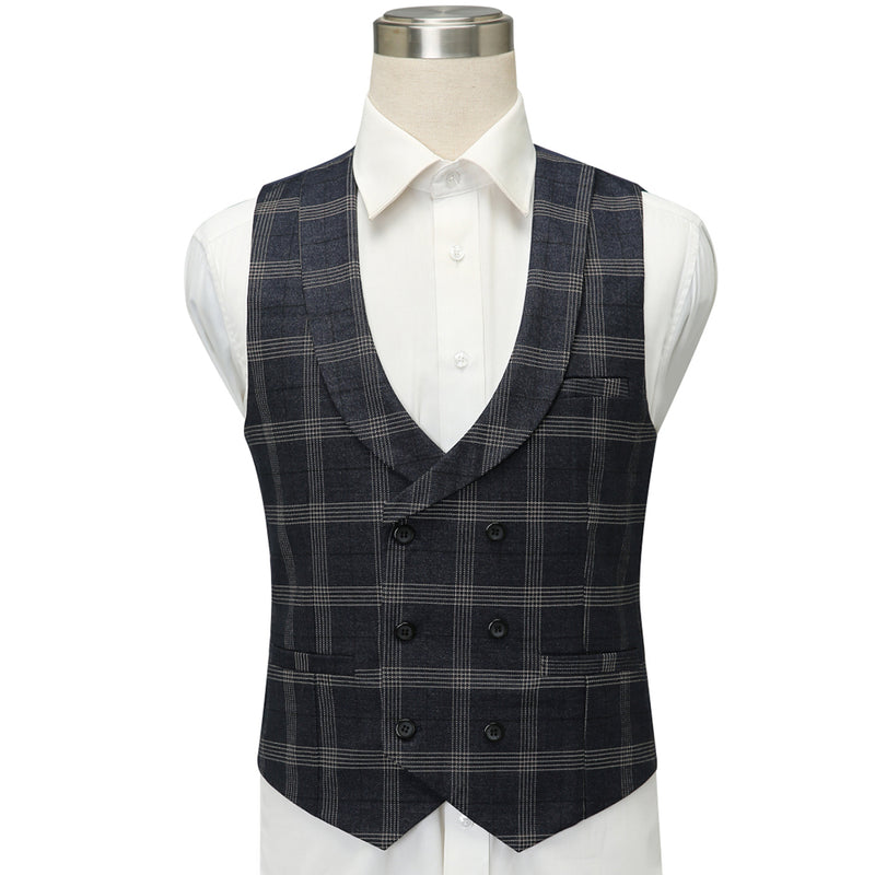Suit Plaid Customized Slim Fit Single Button Three Piece Set for Men's Formal Suit Business Casual Men's Clothing