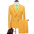 Men's Suit with Lapel and Solid Color Suit, Men's Wedding Groom with Slim Fitting Standing Collar Suit, Tuxedo