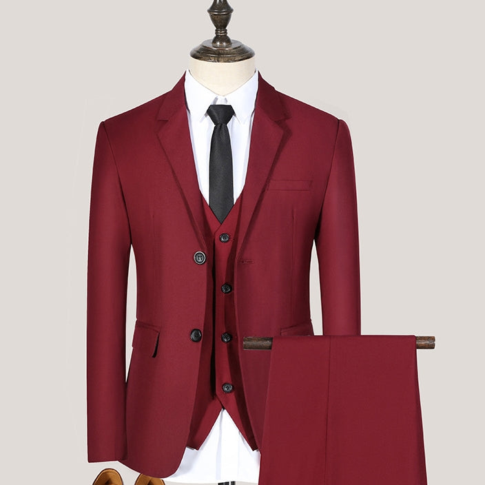 Customized Men's Slim Suit Suit Designed To Fit The Groom's Wedding Business Tailcoat Men's Three Piece Suit