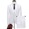 Men's Business Fashion Solid Color Slim Fit Suit Pants Set Wedding Tailcoat Men's Clothing