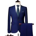 Men's Set Formal Suit Slim Fit Business Tuxedo 2-piece Set Groom Wedding Dress Men's Set