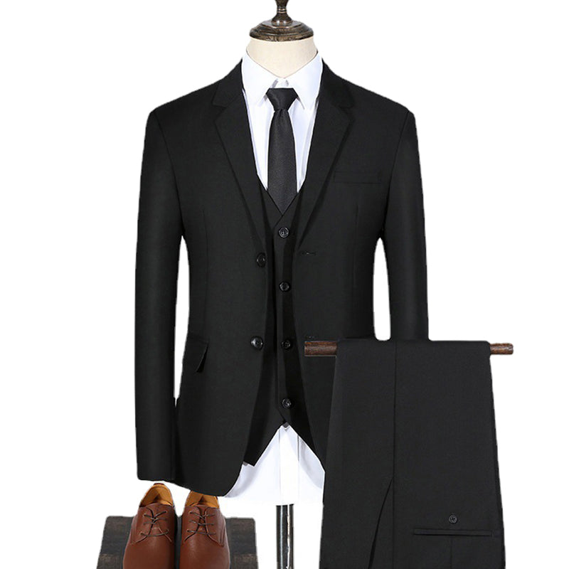 High Quality Men's Suit 3-piece Elegant Suit Wedding Wedding Business Office Vest Pants Jacket