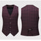 Spring Korean Slim Fit Plaid British Business Set Men's Three Piece Wedding Bridesman Formal Dress