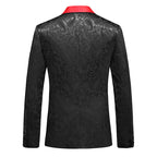 Men's Set Black Wedding Banquet Party 2 Piece Set Men's Suit Coat and Pants