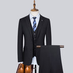 Fashion Gentleman Set 3-piece Men's Wedding Set High Quality Fabric Business Wedding Set