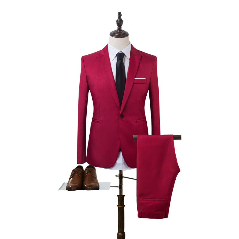 Quality Office Men Work Wear Formal Suits 2 Pieces Suit Set Pant Suit Men