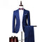 Boutique Fashion Checker Men's Leisure Business Office Set Three Piece Bride Wedding Dress Slim Fit Set