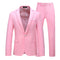 Men's Business Fashion Solid Color Slim Fit Suit Pants Set Wedding Tailcoat Men's Clothing