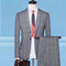 Men's Checkered Vest, Suit Pants, 3-piece Set/Men's Fashion High-end Slim Fitting Wedding Banquet Business Suit Jacket