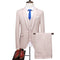 Men's Business Fashion Solid Color Slim Fit Suit Pants Set Wedding Tailcoat Men's Clothing