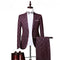 Boutique Fashion Checker Men's Leisure Business Office Set Three Piece Bride Wedding Dress Slim Fit Set