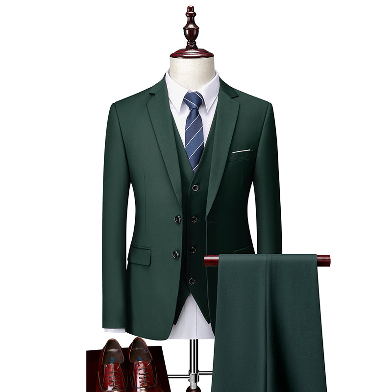 Men's Set Advanced Customized Business Set Three Piece Slim Fit Large Set