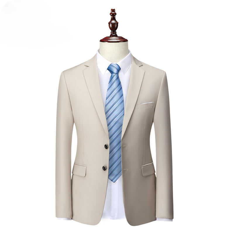 Men's Suit Coat Solid Color Formal Business Men's Suit Coat Groom Men's Wedding Dress Social Party