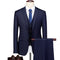 High Quality Men's Business Banquet Striped Slim Fitting Wedding Men's Groom Tuxedo 3-piece Set