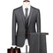 High Quality Men's Business Banquet Striped Slim Fitting Wedding Men's Groom Tuxedo 3-piece Set