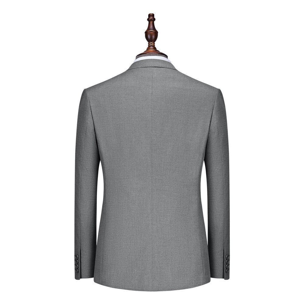 High Quality Temperament Men's Business Slim Fitting Suit Men's Groom Wedding Formal Suit