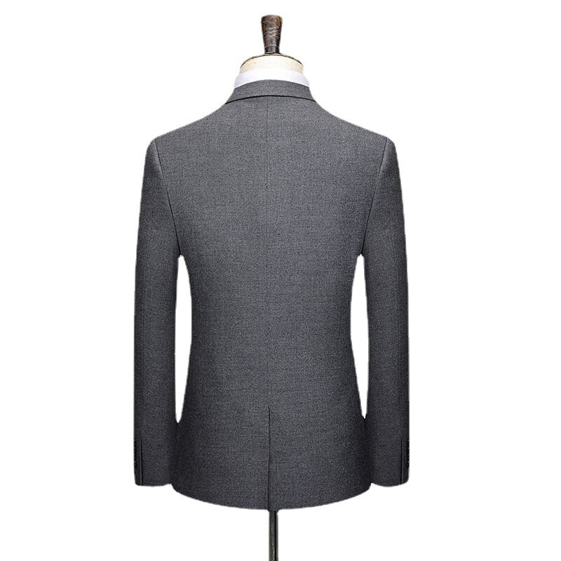 High Quality Two Piece Wool Men's Set Casual Slim Fitting Men's Formal Set Men's Wedding Groom Banquet Set