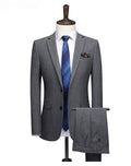 High Quality Two Piece Wool Men's Set Casual Slim Fitting Men's Formal Set Men's Wedding Groom Banquet Set