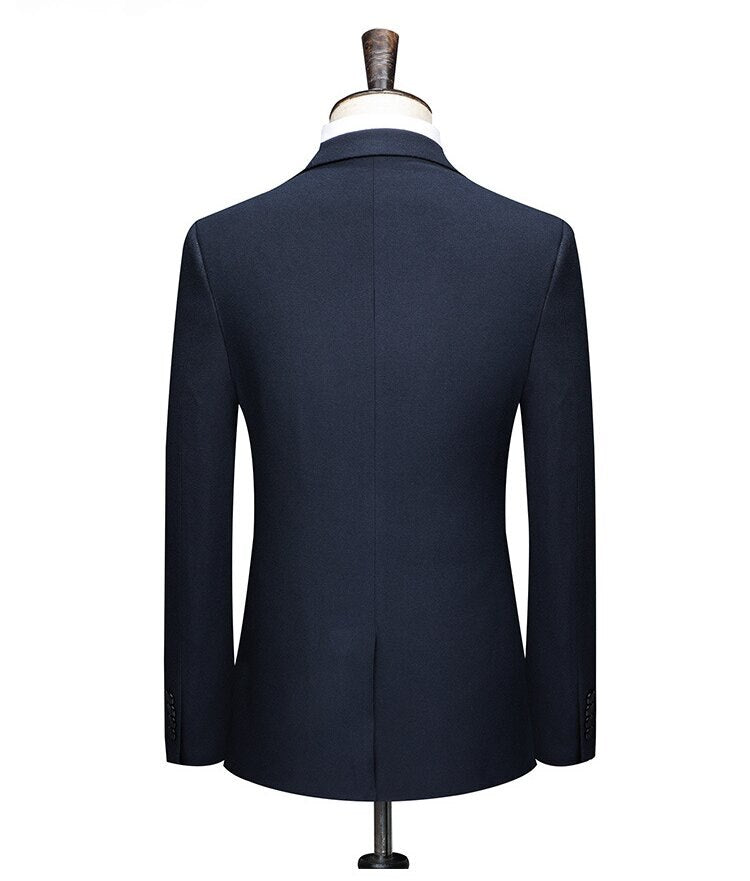 High Quality Two Piece Wool Men's Set Casual Slim Fitting Men's Formal Set Men's Wedding Groom Banquet Set