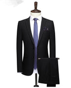 High Quality Two Piece Wool Men's Set Casual Slim Fitting Men's Formal Set Men's Wedding Groom Banquet Set