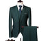 (Jacket + Vest + Pants) Men's Suit Three-piece Suit, New Solid Color Slim-fit Boutique Business Fashion Men's Clothing Suit Set