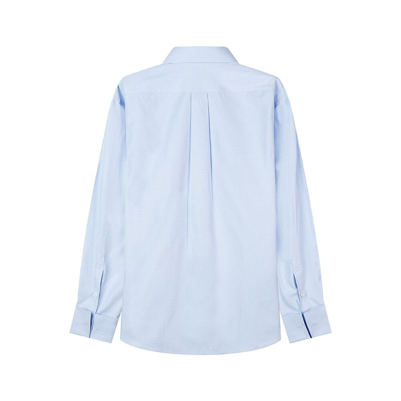 Light Blue Long Sleeve Casual Japanese Simple Men's Shirt