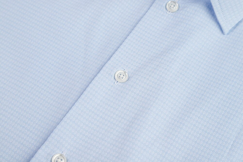 Light Blue Long Sleeve Casual Japanese Simple Men's Shirt