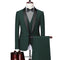 Men Business Casual Wedding Party Three Pieces Jacket Trousers Waistcoat Set Male Blazer Coat Pants Vest Fashion Slim Fit Suits