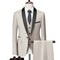 Men Business Casual Wedding Party Three Pieces Jacket Trousers Waistcoat Set Male Blazer Coat Pants Vest Fashion Slim Fit Suits