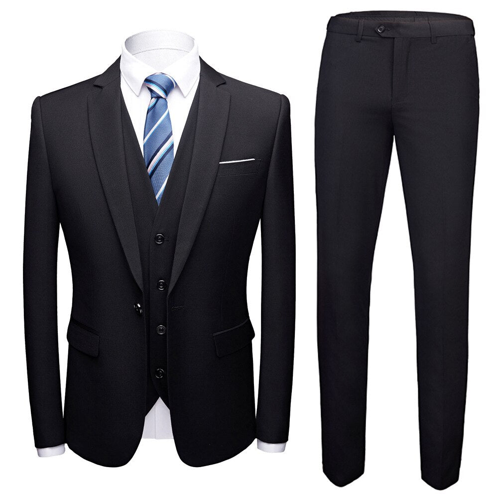 Men Wedding 2 Pieces Suit 3 Set Blazers Full Luxury Coat Pants Design Latest Vest Business Tailor Make suit Jacket Trousers