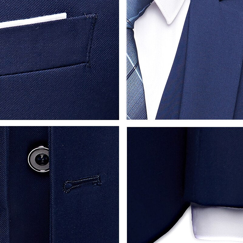 Men Wedding 2 Pieces Suit 3 Set Blazers Full Luxury Coat Pants Design Latest Vest Business Tailor Make suit Jacket Trousers