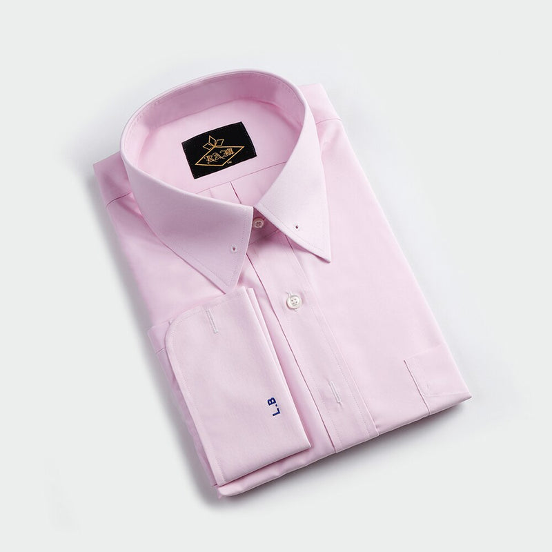 Men's Autumn Long Sleeve Fashionable Business Pink Shirt