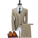 Men's Business Casual Suit Professional Formal Groom's Wedding Dress Three Piece Set