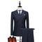 Men's Business Double Breasted Slim Fitting Suit, Men's Striped Groom's Wedding Tuxedo, Banquet Suit