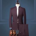 Men's Business Suit Three-Piece British Collar Costume Dress Coat Wedding Party Groom Wear Men Tuxedos