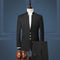 Men's Business Suit Three-Piece British Collar Costume Dress Coat Wedding Party Groom Wear Men Tuxedos