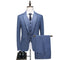 Men's Checkered Suit Single Breasted Formal Wedding Bride Entertainment Business Office Men's Suit 3-piece Suit Set