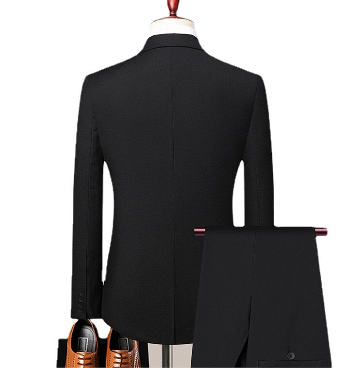 Men's Customized Groom Wedding Tailcoat Fashion Formal Party Business Suit Set 3-piece